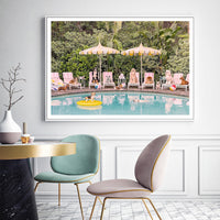 Thumbnail for 80cmx120cm Dogs at Beverley Hills Hotel White Frame Canvas Wall Art