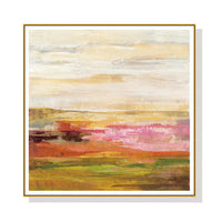 Thumbnail for 50cmx50cm Blooming Field Gold Frame Canvas Wall Art