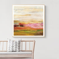 Thumbnail for 50cmx50cm Blooming Field Gold Frame Canvas Wall Art