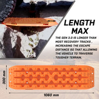 Thumbnail for X-BULL Recovery Tracks Boards Sand Truck Mud 4WD 4x4 Gen3.0 Orange/ Tyre Tire Deflator