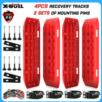 Thumbnail for X-BULL Recovery tracks 10T 2 Pairs/ Sand tracks/ Mud tracks/  Mounting Bolts Pins Gen 2.0 -Red