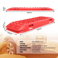 Thumbnail for X-BULL Recovery tracks 10T 2 Pairs/ Sand tracks/ Mud tracks/  Mounting Bolts Pins Gen 2.0 -Red