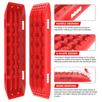 Thumbnail for X-BULL Recovery tracks 10T 2 Pairs/ Sand tracks/ Mud tracks/  Mounting Bolts Pins Gen 2.0 -Red