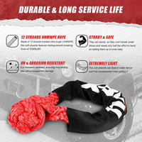 Thumbnail for X-BULL Recovery Kit Kinetic Recovery Rope With 2PCS Recovery Tracks Gen2.0 Red