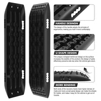 Thumbnail for X-BULL KIT1 Recovery track Board Traction Sand trucks strap mounting 4x4 Sand Snow Car BLACK