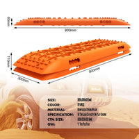 Thumbnail for X-BULL KIT1 Recovery track Board Traction Sand trucks strap mounting 4x4 Sand Snow Car ORANGE