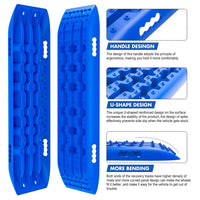 Thumbnail for X-BULL KIT1 Recovery track Board Traction Sand trucks strap mounting 4x4 Sand Snow Car BLUE