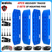 Thumbnail for X-BULL 4X4 Recovery tracks 10T 2 Pairs/ Sand tracks/ Mud tracks/  Mounting Bolts Pins Gen 2.0 -Blue