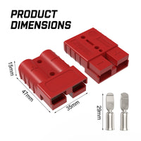 Thumbnail for X-BULL 10 x 50A Anderson Style Plug Copper Connectors Terminals Pack Caravan Trailer Solar