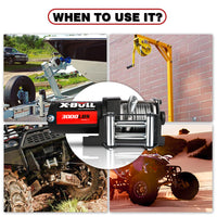 Thumbnail for X-BULL Electric Winch 3000LBS 12V Steel Cable Wireless Remote ATV UTV 4WD BOAT 20 Units