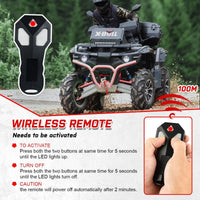 Thumbnail for X-BULL 12V Electric Winch Boat 3000LBS Synthetic Rope Wireless Remote ATV 4WD 2 Units