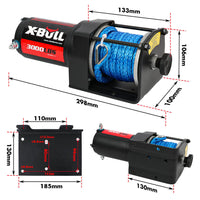 Thumbnail for X-BULL 12V Electric Winch 3000LB ATV Winch Boat Trailer Winch Synthetic Rope