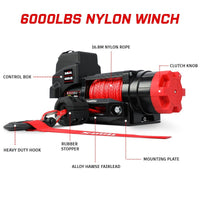 Thumbnail for X-BULL Electric Winch 6000LBS 12V BOAT Synthetic Rope Wireless Remote 4WD ATV UTV