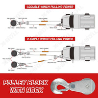 Thumbnail for X-BULL Electric Winch 6000LBS 12V BOAT Synthetic Rope Wireless Remote 4WD ATV UTV