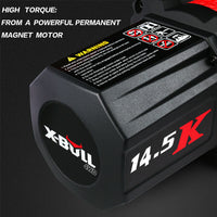 Thumbnail for X-BULL Electric Winch 12V Synthetic Rope Wireless 14500LB Remote 4X4 4WD Boat