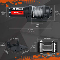 Thumbnail for X-BULL 12V Electric Winch 4500lbs Steel Wire Cable 12V Boat ATV UTV Trailer Winch 2 Units