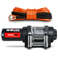 Thumbnail for X-BULL 12V Electric Winch 4500LB Winch Boat Trailer Steel Cable With 5.5MX13M Synthetic Rope Orange