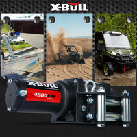 Thumbnail for X-BULL Electric Winch 4500LBS/2041KG Steel Cable Wireless Remote Boat ATV 4WD