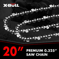 Thumbnail for X-BULL 20'' Chainsaw Bar and Chain 0 .325 Pitch Gauge 76 Link Universal