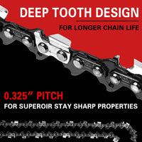 Thumbnail for X-BULL 20'' Chainsaw Bar and Chain 0 .325 Pitch Gauge 76 Link Universal