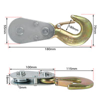 Thumbnail for X-BULL 4Ton Snatch Block Pulley Hook Wire Rope Hoist For 4WD ATV UTV Off Road