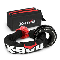 Thumbnail for X-BULL Recovery Ring Soft Shackle Kit Snatch Block Pulley Rope Snatch Ring 4WD