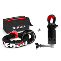 Thumbnail for X-BULL Soft Shackle Synthetic Rope Recovery Snatch Ring /Recovery Hitch Receiver