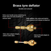 Thumbnail for X-BULL Tyre Deflator Tire Air Deflators Rapid With Pressure Gauge Valve Tool 4WD