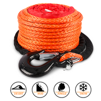 Thumbnail for ZESUPER Winch Rope 9.5MM X 30M Dyneema SK75 Hook Synthetic Car Tow Recovery Cable Hook