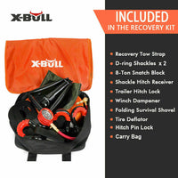 Thumbnail for X-BULL Winch Recovery Kit 11PCS 4WD 4x4 Pack Off Road Snatch Strap Essential