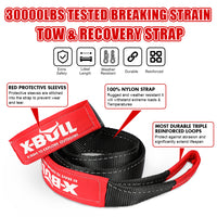 Thumbnail for X-BULL Recovery Kit 4X4 Off-Road Kinetic Rope Snatch Strap Winch Damper 4WD13PCS