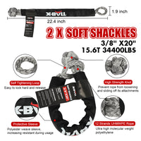 Thumbnail for X-BULL Recovery Kit 4X4 Off-Road Kinetic Rope Snatch Strap Winch Damper 4WD13PCS