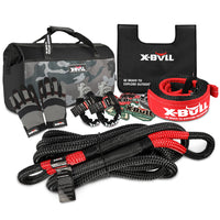 Thumbnail for X-BULL Recovery Rope kit Snatch Strap Soft Shackles Hitch receiver Kinetic Tire Deflator