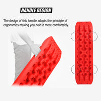 Thumbnail for X-BULL 2 Pairs Recovery tracks Sand Mud Snow 4WD / 4x4 ATV Offroad Stronger Gen 3.0 - Red