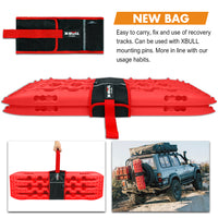 Thumbnail for X-BULL 2 Pairs Recovery tracks Sand Mud Snow 4WD / 4x4 ATV Offroad Stronger Gen 3.0 - Red