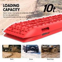 Thumbnail for X-BULL Recovery tracks 10T Sand Mud Snow 2 pairs Offroad 4WD 4x4 2pc 91cm Gen 2.0 - red