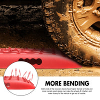 Thumbnail for X-BULL Recovery tracks 10T Sand Mud Snow 2 pairs Offroad 4WD 4x4 2pc 91cm Gen 2.0 - red