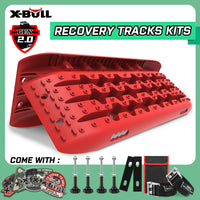 Thumbnail for X-BULL Recovery tracks Sand Trucks Offroad With 4PCS Mounting Pins 4WD Gen 2.0- red