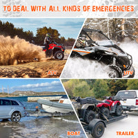 Thumbnail for ZESUPER 12V Electric Winch 4500lb Synthetic Rope Boat Winch ATV Winch Trailer Winch 4WD