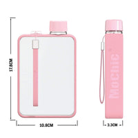 Thumbnail for A5 Flat Water Bottle Portable Travel Mug BPA Free Water Bottle (Pink)