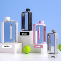 Thumbnail for A5 Flat Water Bottle Portable Travel Mug BPA Free Water Bottle (White)