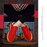 Thumbnail for Men's Sneakers Barefoot Lightweight Shoes(Red Size US10=US44 )