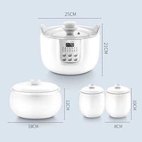 Thumbnail for Joyoung White Porclain Slow Cooker 1.8L with 3 Ceramic Inner Containers