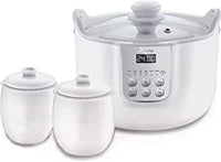 Thumbnail for Joyoung White Porclain Slow Cooker 1.8L with 3 Ceramic Inner Containers