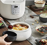 Thumbnail for Joyoung White Porclain Slow Cooker 1.8L with 3 Ceramic Inner Containers