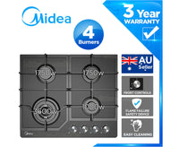 Thumbnail for Gas Glass Cooktop 60cm Black
