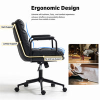 Thumbnail for Faux Leather Office Chair -Black