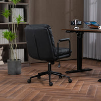 Thumbnail for Faux Leather Office Chair -Black