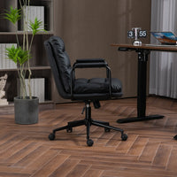 Thumbnail for Faux Leather Office Chair -Black