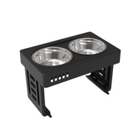 Thumbnail for FLOOFI Elevated Raised Pet Feeder with Double Bowl (Black) FI-FD-119-SY